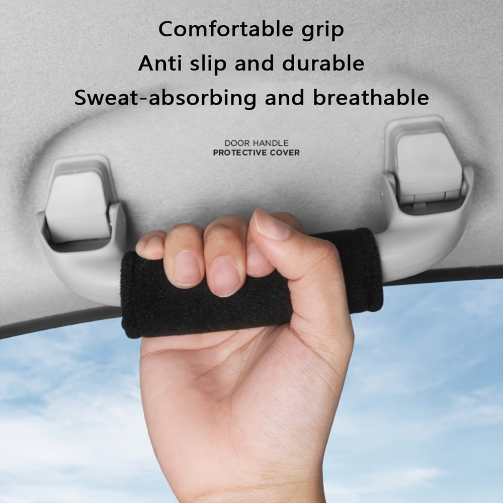 4 car interior supplies for roof armrest and interior handle protection cover.