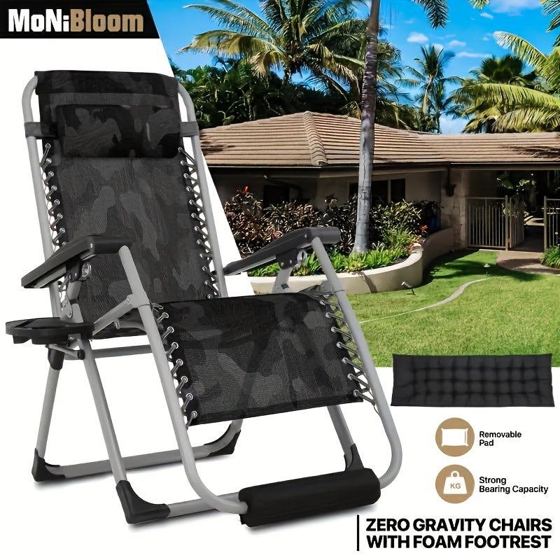 1 piece Heavy-Duty Zero Gravity Chair Cup Holder with Phone Slot - Durable Plastic Clip-On Tray for Beach & Leisure Chairs, Perfect for Home Organization and Relaxation.