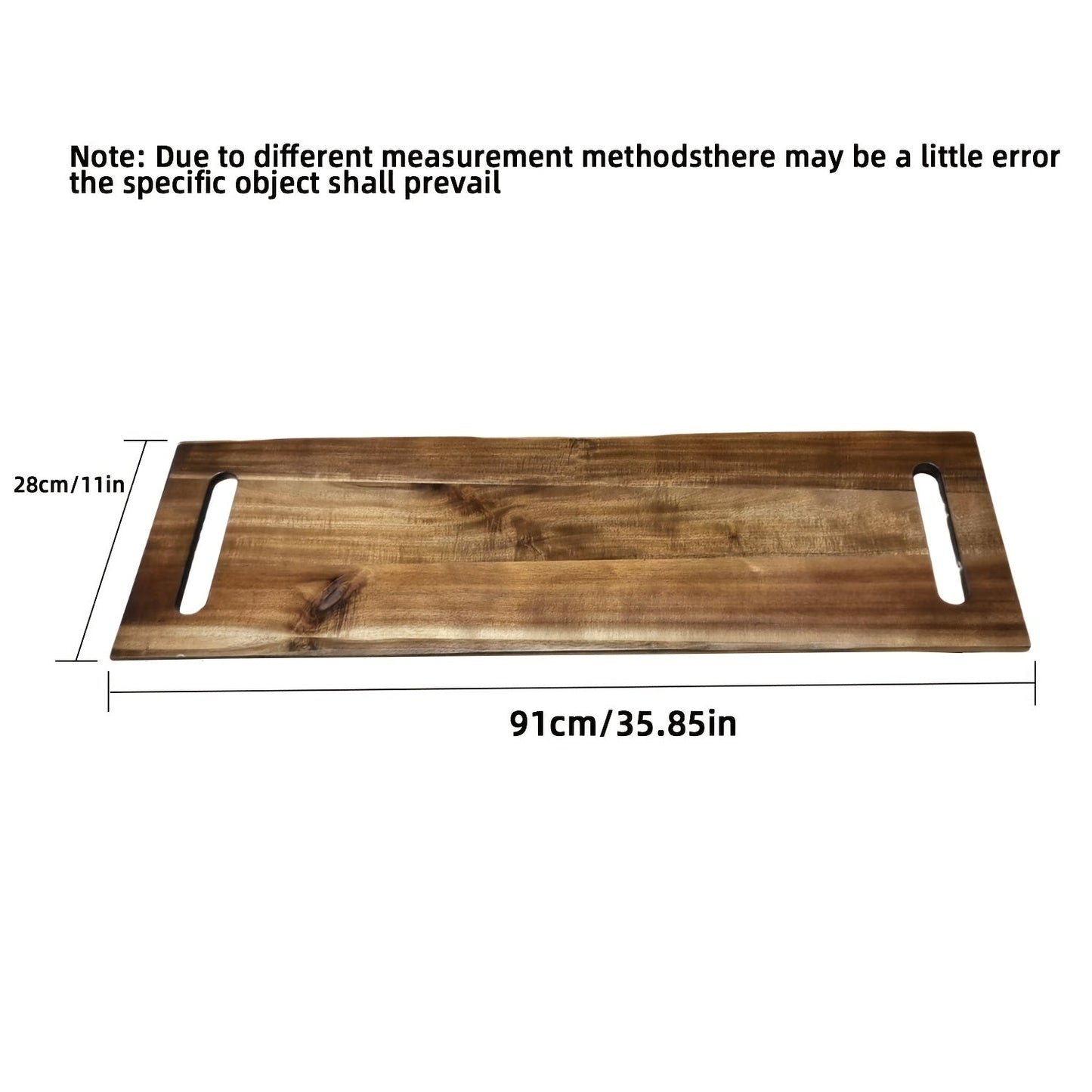 Premium Wooden Cutting Board with Handle, Rectangular Food-Grade Snack Fruit Tray perfect for Kitchen and Party Use.