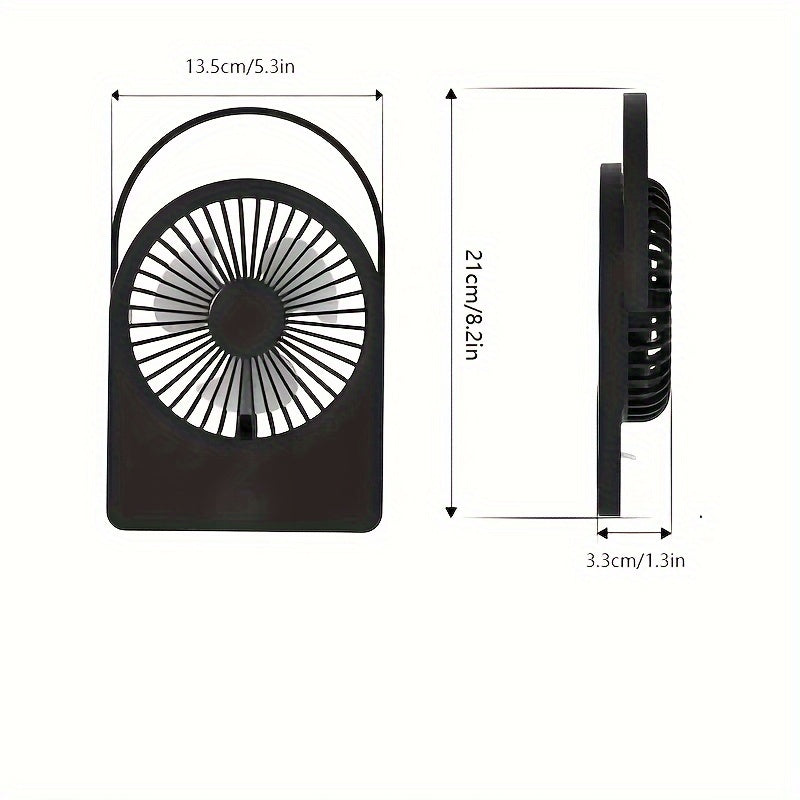 Настольный мини-вентилятор USB с тремя регулируемыми скоростями, идеально подходящий для использования в спальнях, кабинетах и гостиных — портативный и бесшумный.