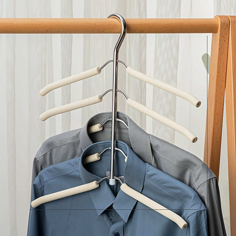 Multi-layer Metal Clothes Hanger for Efficient Wardrobe Organization and Space Saving in Closet or Bedroom