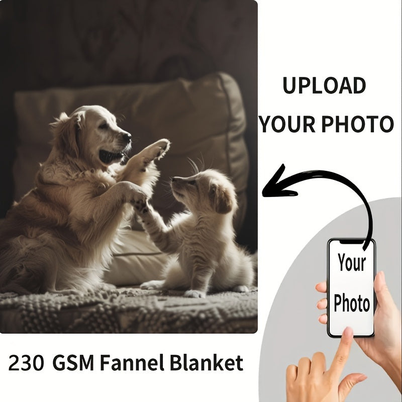 Create a custom soft flannel pet photo blanket for your furry friends! This cozy sofa mat is a perfect all-season gift for pets, featuring personalized pictures of your beloved dogs and cats. Give your pet the gift of a warm and snuggly blanket that they