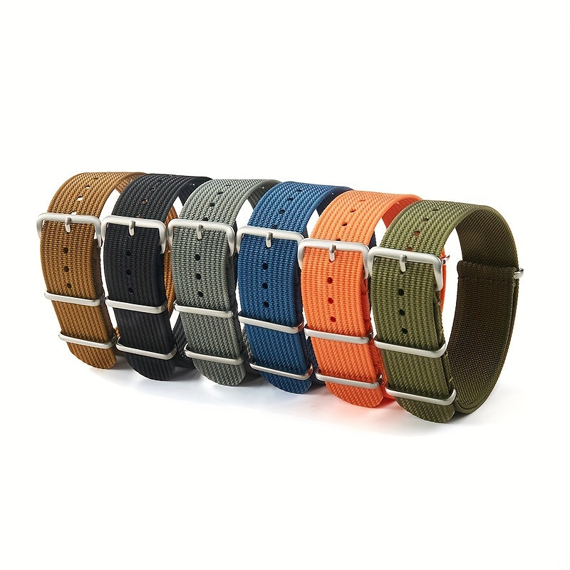 Choose a Nylon Watch Band With a Stainless Steel Buckle in 18mm, 20mm, or 22mm - A Perfect Gift for King's Day