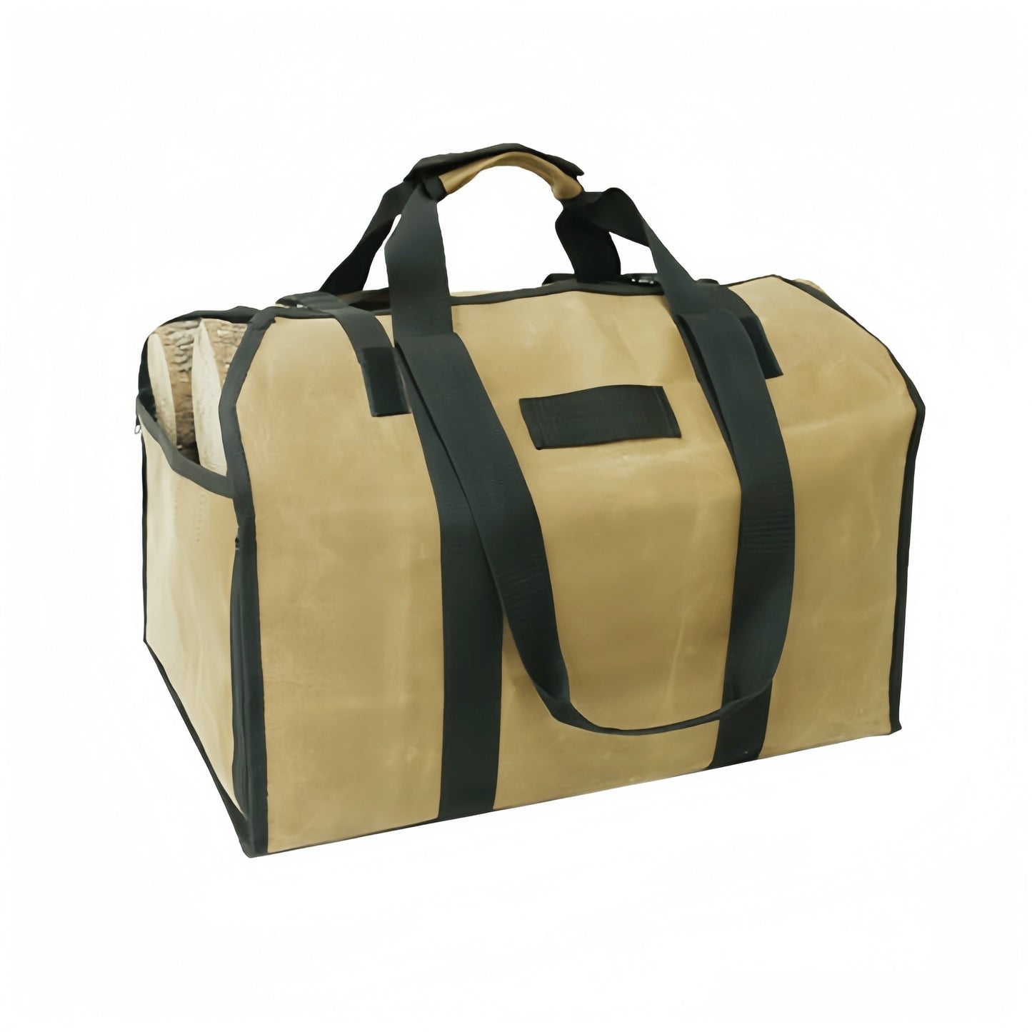 Strong Canvas Firewood Carrier with Handle - Convenient Log Tote for Effortless Wood Transportation