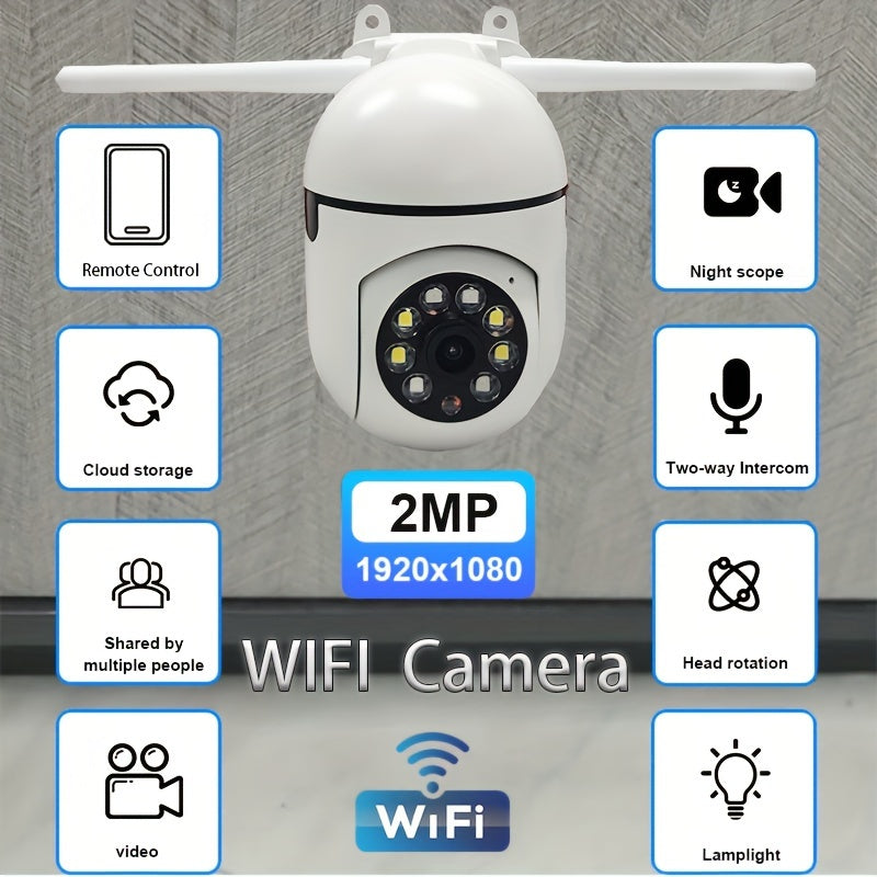 Get the perfect gift for Christmas, Halloween, or Thanksgiving with this 1080p HD WiFi home security camera! Featuring 355° panoramic view, two-way audio, motion detection, and remote access. USB powered and smartphone compatible for easy use.