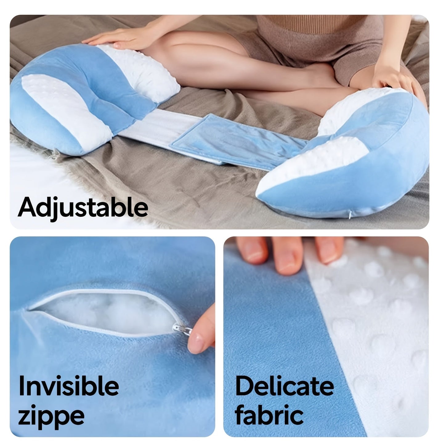 The Joyncleon U-Shaped Maternity Pillow is a versatile and lightweight option for expecting mothers. Made of polyester fiber, this pillow provides medium soft back support and is easily adjustable to suit your comfort needs. Its portable and flexible