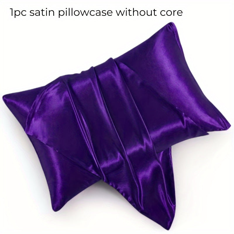 Premium quality luxurious soft satin pillowcase, machine washable, ideal for bedroom and guest room decoration.