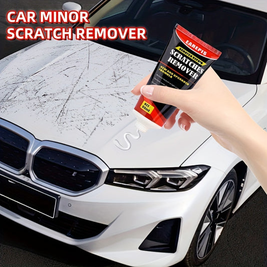 60ml Car Scratch & Swirl Remover Wax Kit with Sponge - Restores paint shine, safe for all colors, easy application for minor scratches, swirls, and sun patterns.