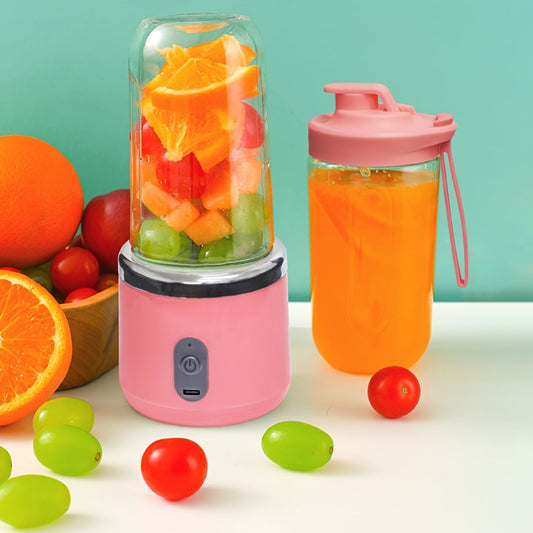 Introducing the upgraded version of our portable juicer set with a powerful 1500mAh ultra long battery. This juicer now features 10 blade heads for increased efficiency and super power. Perfect for making fresh fruit juices, it comes with both a single