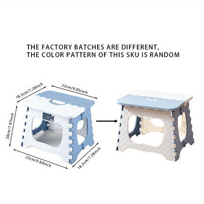 Thickened Plastic Folding Stool with 1 Piece, Portable Mini Outdoor Chair Bench