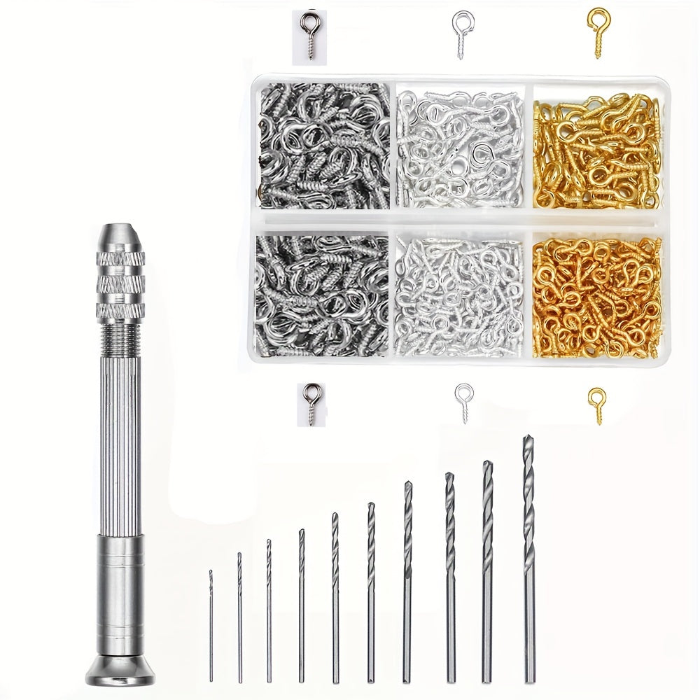 Craft your own jewelry with this DIY Jewelry Making Kit, complete with screw eye pins and hand drill tools for resin and epoxy molds. Our iron alloy craft supplies are perfect for creating unique pieces for shoes, boots, watches, and more. Level up your