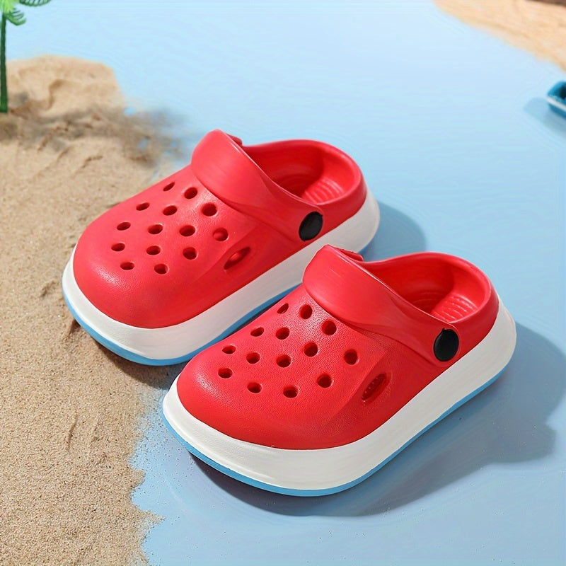 Breathable EVA clogs for boys & girls, casual slip-on shoes for toddlers to age 14, all-season lightweight footwear.