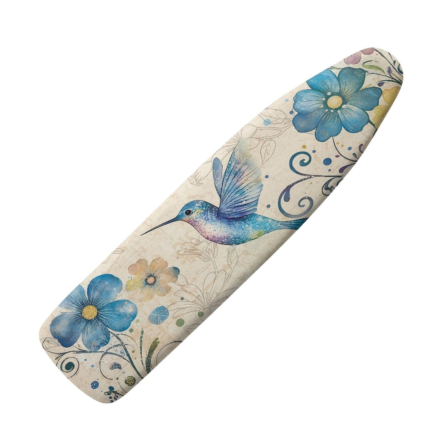 Ironing will be a breeze with our Floral Hummingbird Theme Ironing Board Cover. This cover is not only easy to install, but also features elastic edges and 3 fasteners to keep it securely in place while you work. Plus, it is machine washable for easy