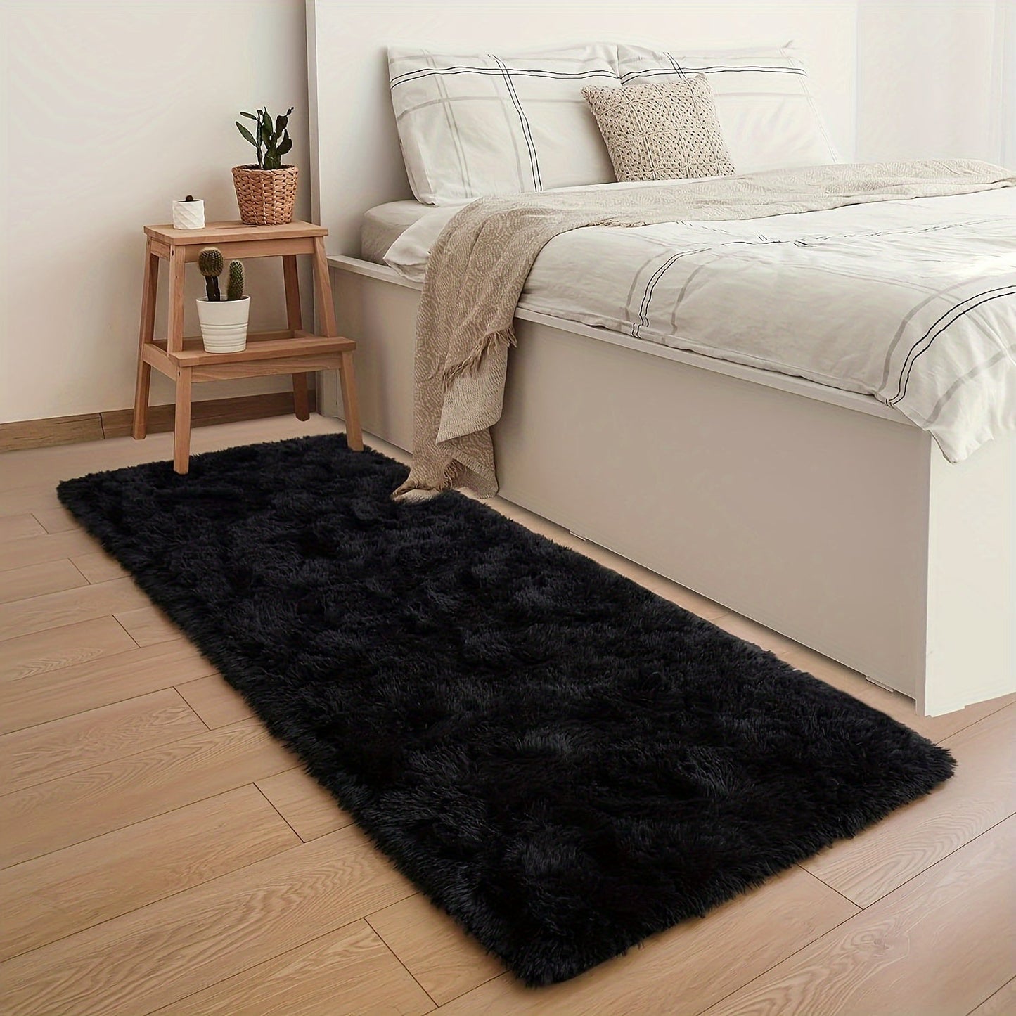 Soft Gradient Color Shaggy Area Mat, Polyester Mat for Living Room Bedroom Sofa Bedside Bay Window, Machine Washable, Available in Various Sizes