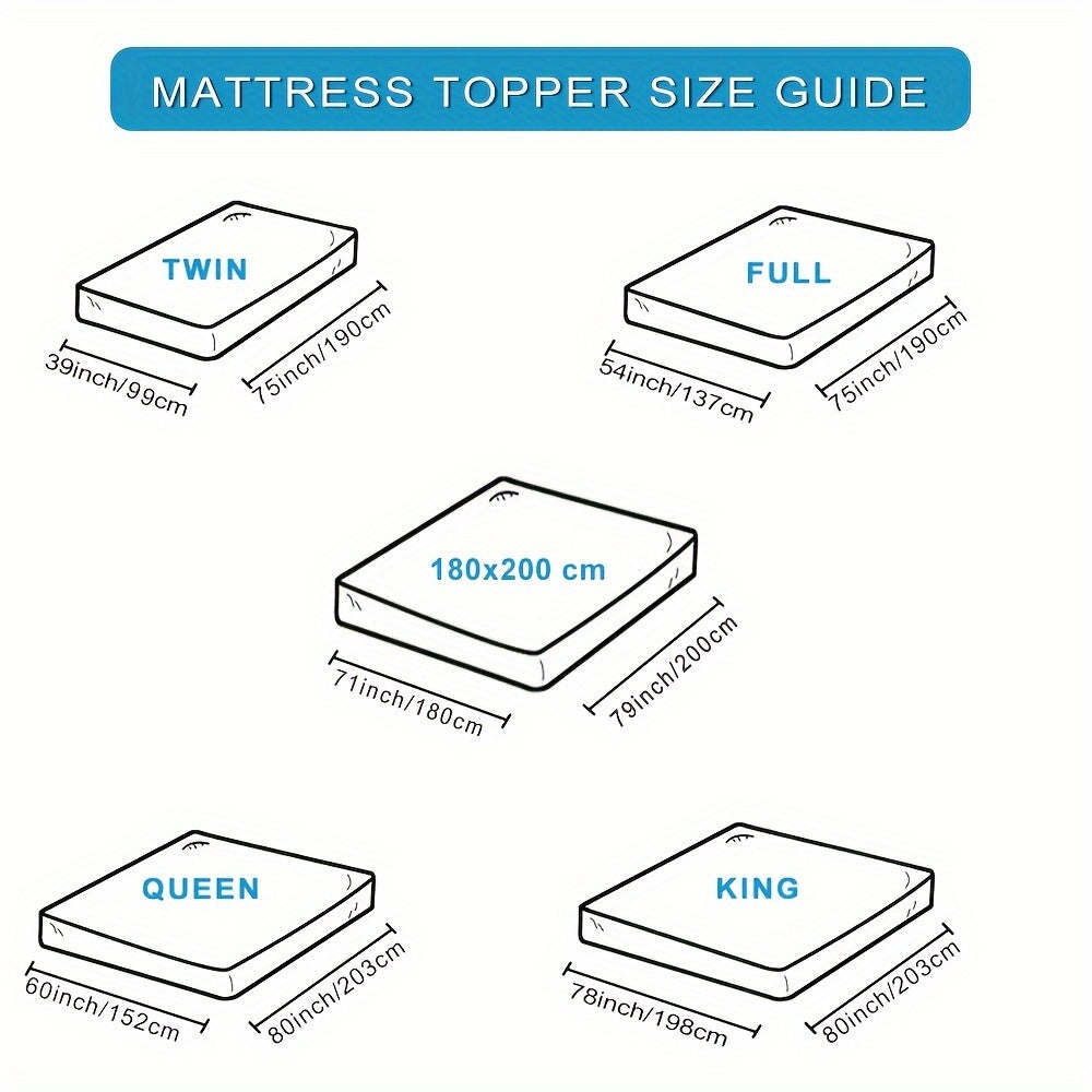 Experience ultimate comfort with our extra thick mattress topper. Specifically designed to provide relief for back pain, this air flow quilted fitted pad offers maximum breathability. The strong elastic bands ensure a secure fit for mattresses up to 21