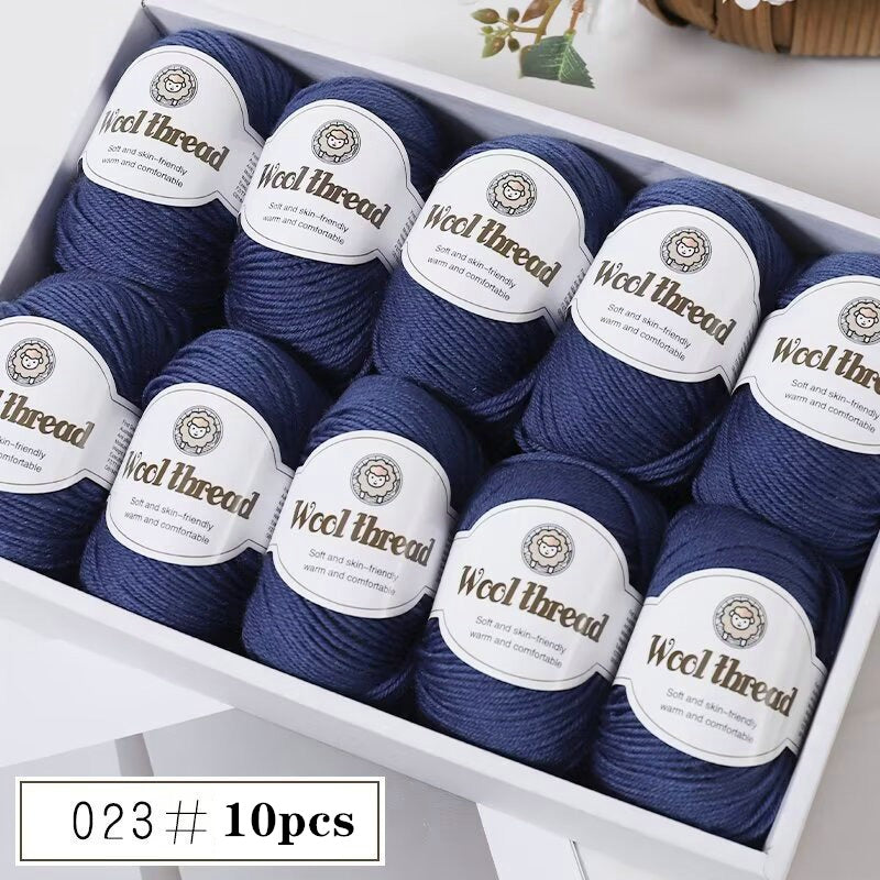 10pcs of Australian Wool Yarn [Approx. 500G/10 Balls Per Pack], Ideal for Crocheting Sweaters, Coats, Vests, Scarves, Hats, and DIY Knitwear, Soft, Warm, and Easy to Knit.