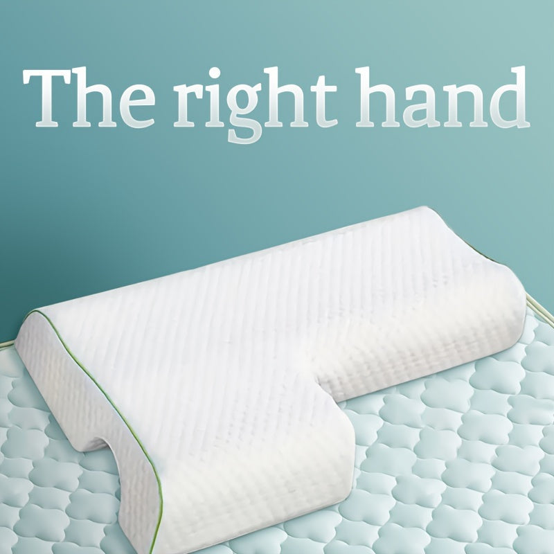 Slow-rebound memory foam pillow with arch support perfect for back and side sleepers. Ideal for couples, office, and bedroom. Great gift for sleep and arm pain relief. Hypoallergenic