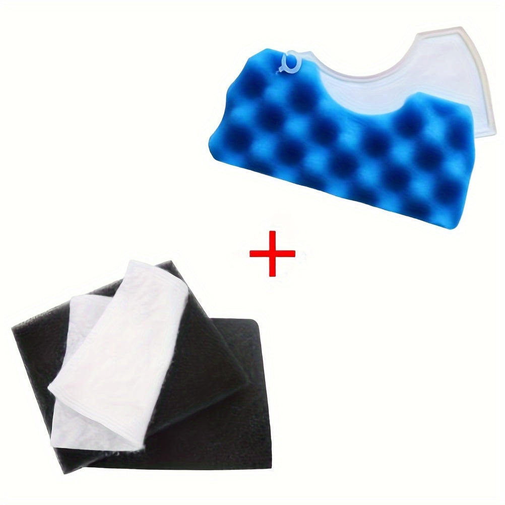 The replacement filter kit for SC43-47 SC4520 VC-9625 comes with one set of washable blue sponge filters and one set of dust HEPA filters.