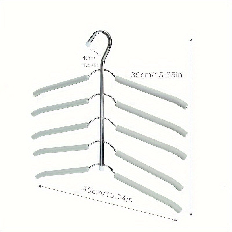 Multi-layer Metal Clothes Hanger for Efficient Wardrobe Organization and Space Saving in Closet or Bedroom