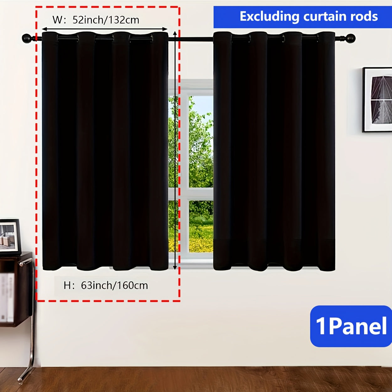 Modern Design Thick Blackout Curtain - Energy-Efficient, Light-Blocking, Grommet Top for Easy Hanging - Suitable for Living Room, Bedroom, Bay Window, Balcony - Made of Polyester, All-Season Use - Ideal for Living Room Décor