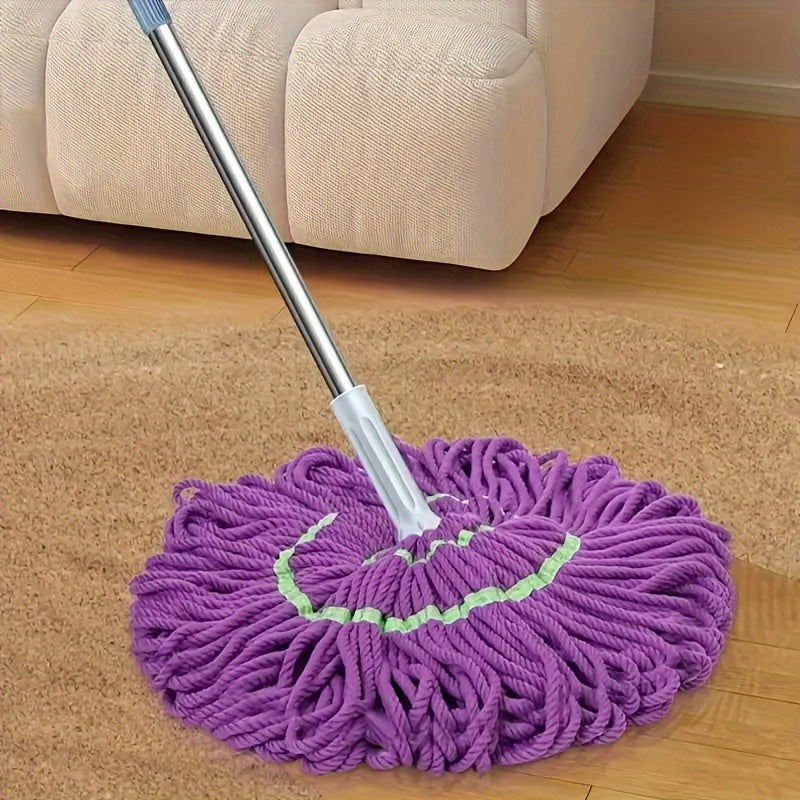 Microfiber Mop and Bucket Set - Effortless Wringing, Highly Absorbent, Ideal for Any Room in the House, No Power Required