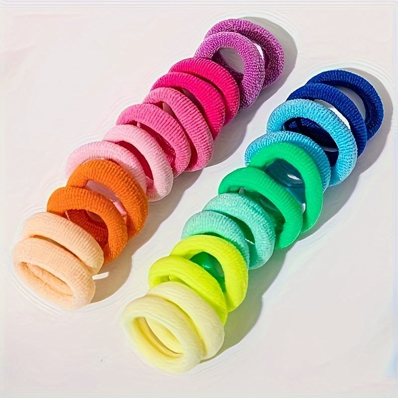 200 Colorful Hair Ties for Girls, Multicolor Soft Elastic Bands for Ponytails