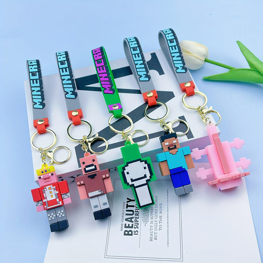 Trendy Silicone Cartoon Keychain - Perfect for Couples' Backpacks and Cars, Fun and Unique Gift Idea, Assorted Colors