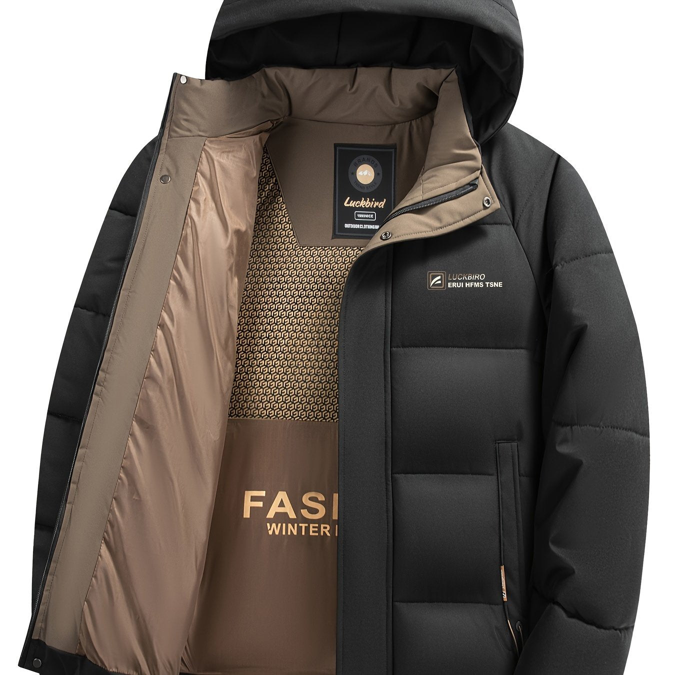 Stylish winter jacket for men with removable hood - perfect for business or outdoor use