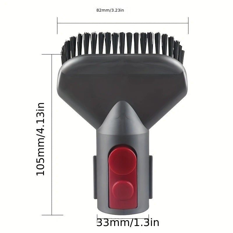 Set of 2 Vacuum Brush Attachments for V8 V7 V10 V11 Models - Durable Plastic Construction, Includes Stubborn Dirt Brush and Soft Dust Brush, Ideal for Floor Cleaning