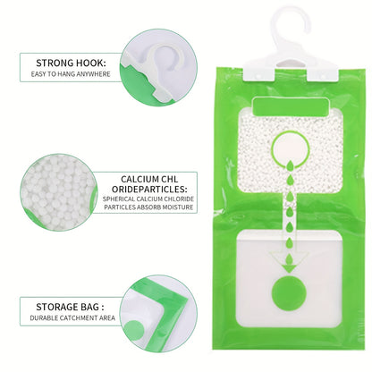 Moisture Absorber Bags for Closets - 1/3/5 Pack, Dehumidifier Packets for Home Wardrobe, Easy to Hang with Visible Effects.