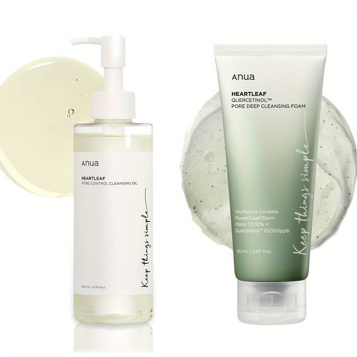 Skin care set includes 2 products: 5.07oz facial foaming cleanser and 6.76oz makeup remover oil.