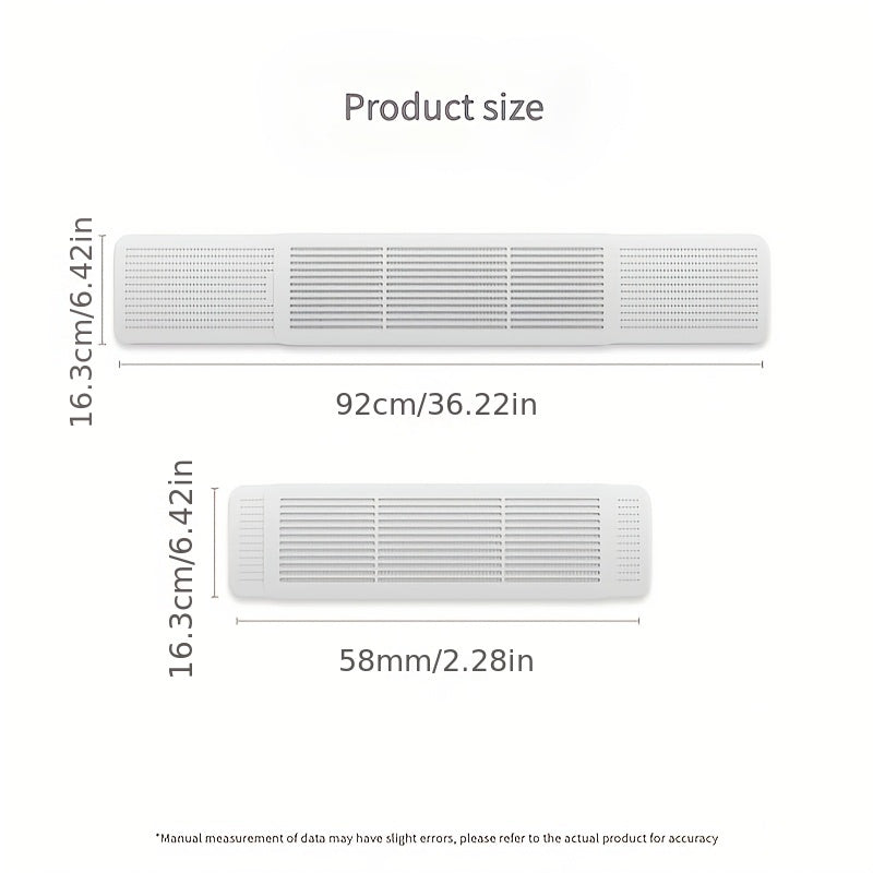 No-drill Air Conditioner Wind Deflector, Easily Retractable, Made of Space-Saving Plastic Material, Maximizes Airflow Efficiency without Electricity.