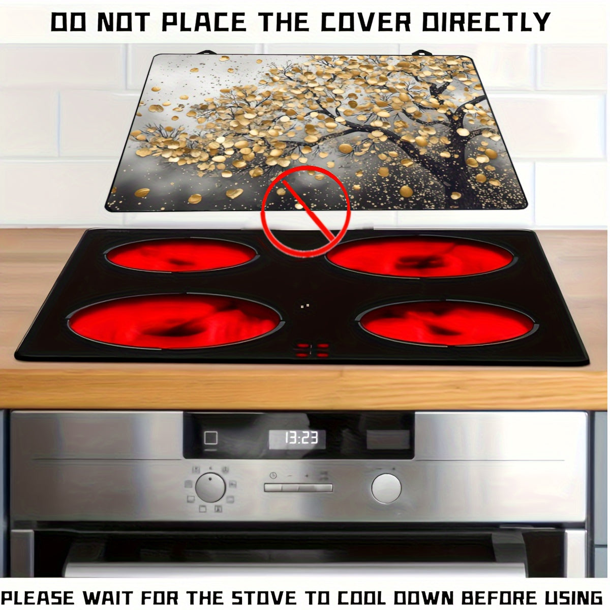 Protect your electric stove top with this extra large anti-slip mat made from premium natural rubber. Measuring 72.39cm x 52.07cm, this mat is perfect for covering glass cooktops and preventing scratches. Use it as a multipurpose oven and appliance mat