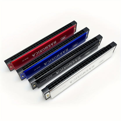 24-hole Metal Harmonica for Adults to Learn and Play