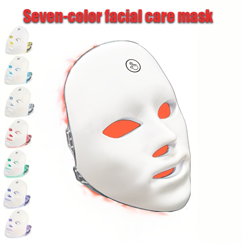 7-color LED mask, USB rechargeable with no fragrance, perfect as a gift for women for salon or home use.