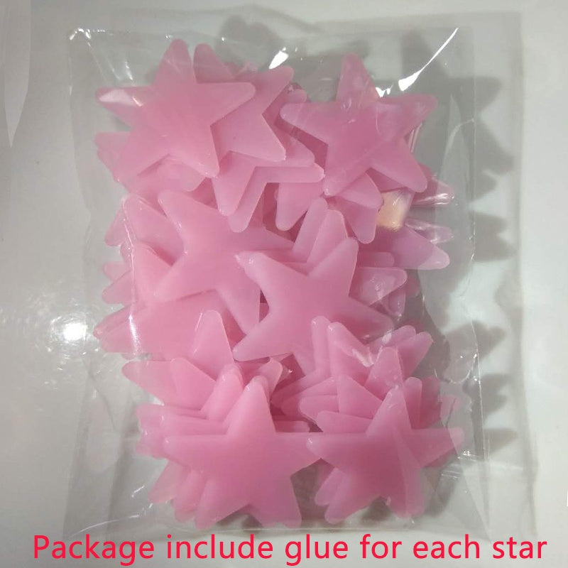 100 glowing star stickers for bedroom walls and ceilings.