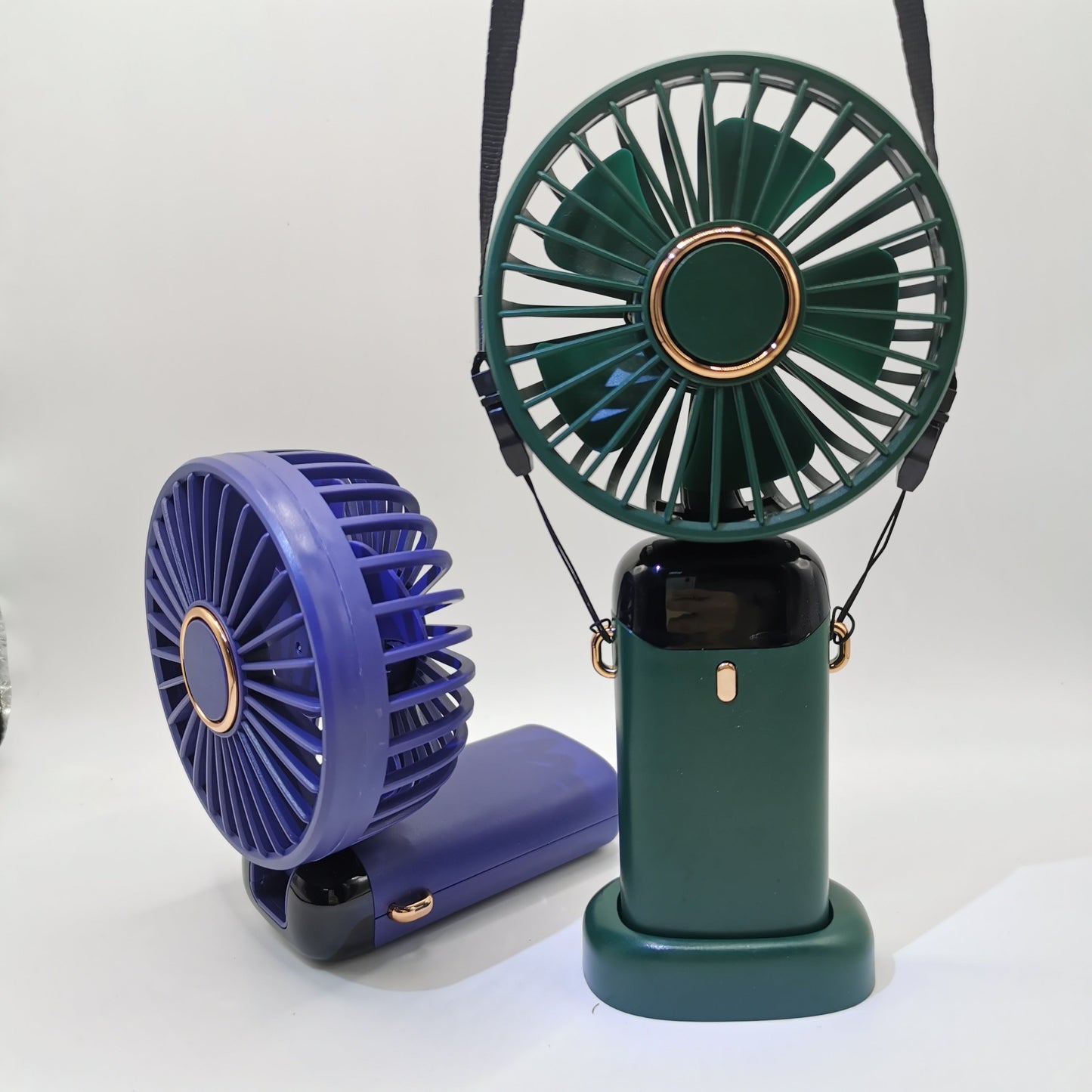 Compact 5-Speed Mini Fan equipped with LED Display, Powerful Airflow, Collapsible Neckband, Convenient Button Operation, Rechargeable via USB with 1200mAh Lithium Battery, Durable ABS Construction, Stylish Painted Finish, Wearable Fan for Indoor and