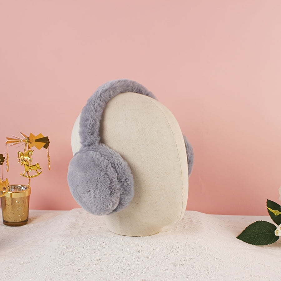 Warm and Adorable Winter Earmuffs for Women - Soft and Cozy, Flexible Fit, Easy to Clean with Hand-Washing, Made of Polyester Blend