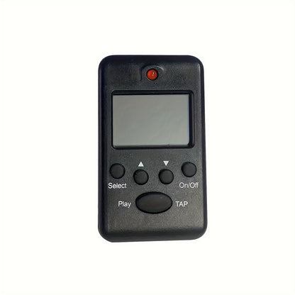 Mini electronic metronome for multiple instruments in black color.