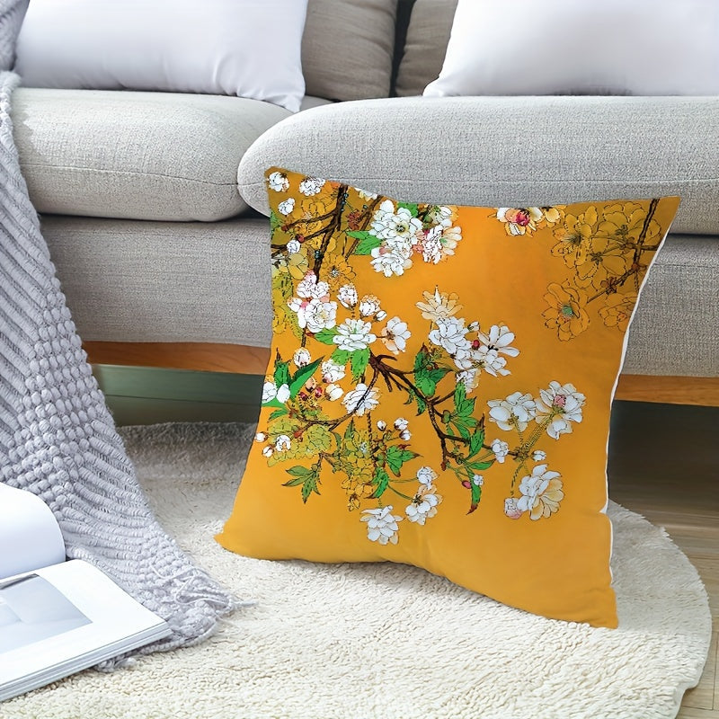 Add a touch of country-rustic charm to your bedroom decor with these floral and bird print throw pillow covers. Made from machine washable and stain resistant polyester, these cushion cases feature a convenient zipper closure for easy removal. Each cover