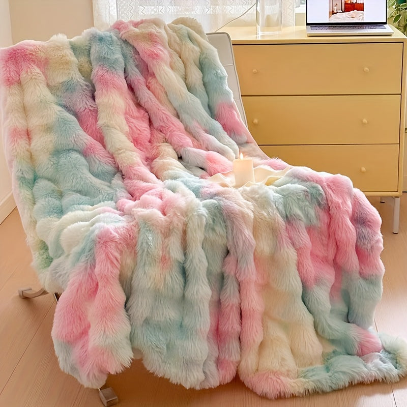 Soft and cozy plush blanket, perfect for travel, sofa, bed, and home décor - ideal gift for loved ones.