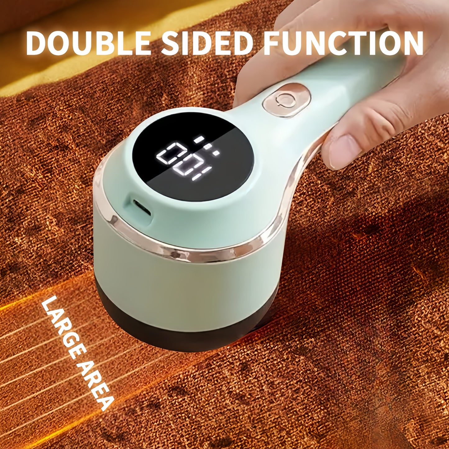 Portable fabric hair remover with USB-powered hairball trimmer for home use, suitable for wool pilling clothing. Features a rechargeable lithium battery with 800mAh capacity.