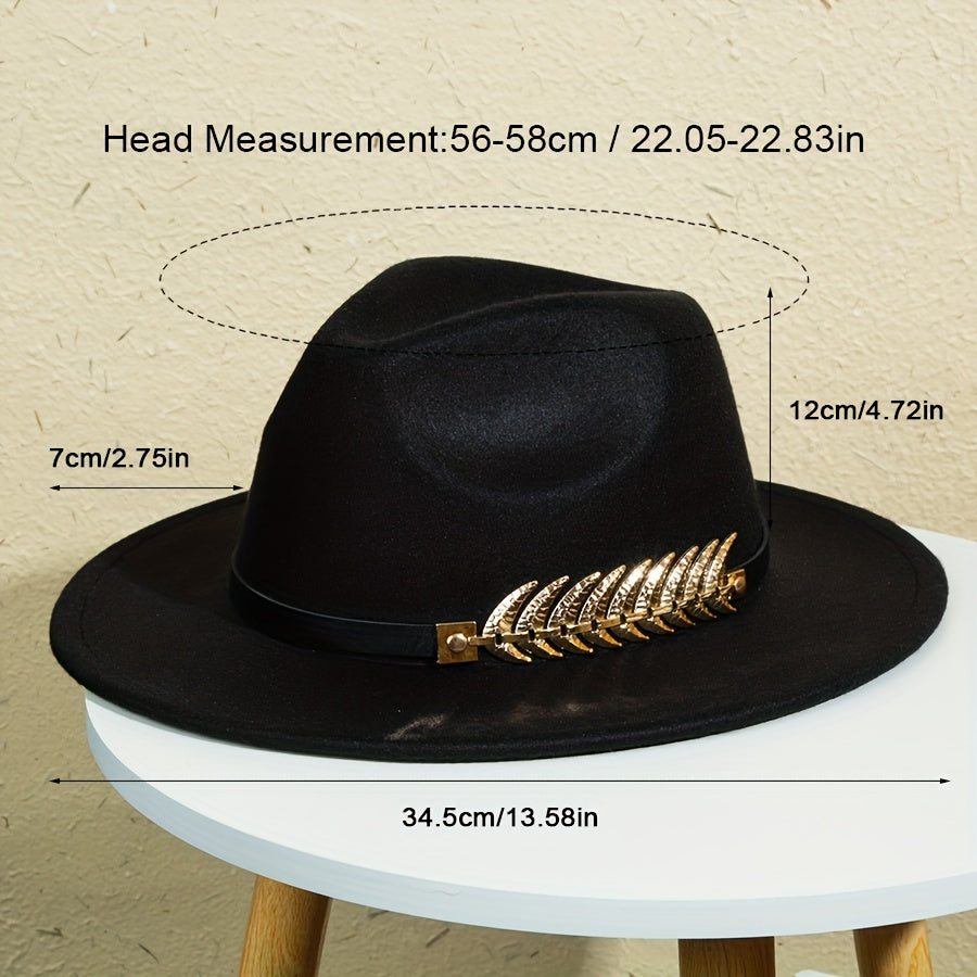 Men's Fashionable Wide-Brimmed Solid Color Hat Charm