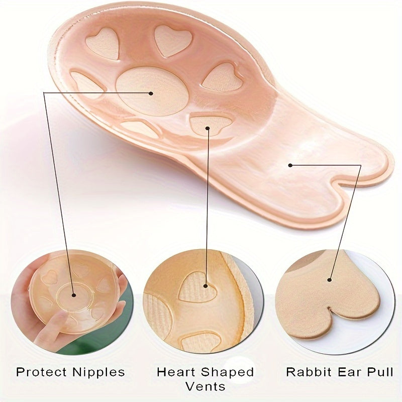 Push-up bras, silicone strapless bras, reusable breast lift tape, nipple cover pads.