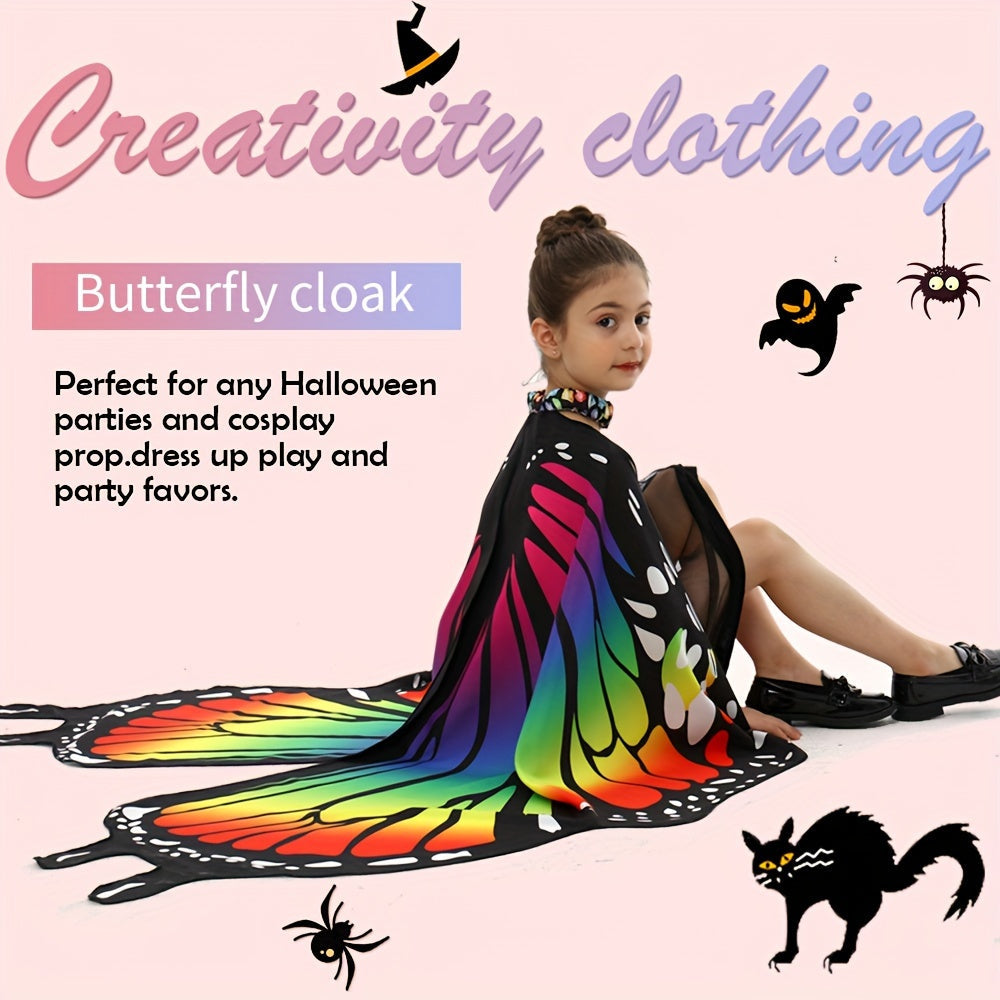 GDBY Butterfly Wings Costume Set for Girls - Party Animal Themed Princess Dress Up Accessories with Black Headband, Made of Machine Washable Polyester and Spandex, Non-Feathered Butterfly Wings Perfect for Birthday Parties and Halloween Costumes