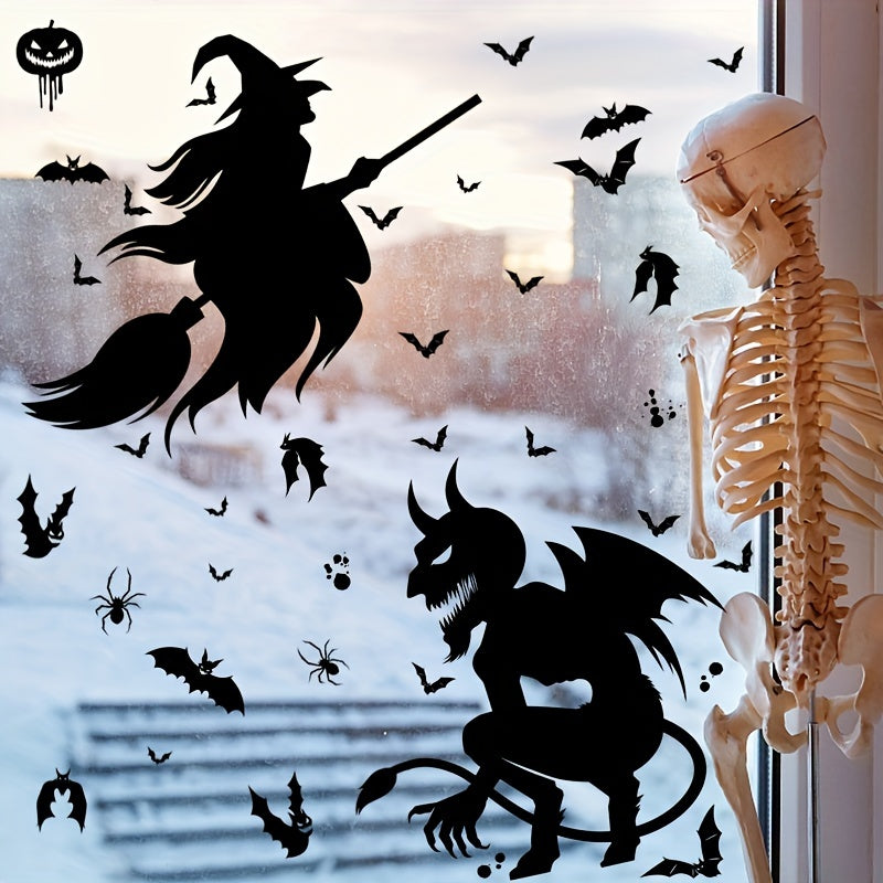 1pc Halloween & Monster Window Clings - No Electricity Required, Ideal for Party Decor