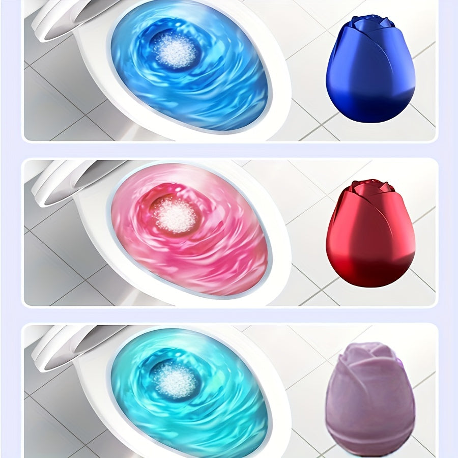 1 piece of Flower-Shaped Toilet Bowl Cleaner with Deodorizing and Stain-Removing Properties for a Fresh and Clean Bathroom Experience. This Automatic Cleaning Tool provides Power Decontamination and is a must-have Household Gadget for maintaining a