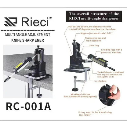 [Ruixin Pro III Professional Knife Sharpener System] The Ruixin Pro III Professional Knife Sharpener System features a durable cast iron construction and allows for manual sharpening with 4 high-quality whetstones. This non-electric chef's knife honing