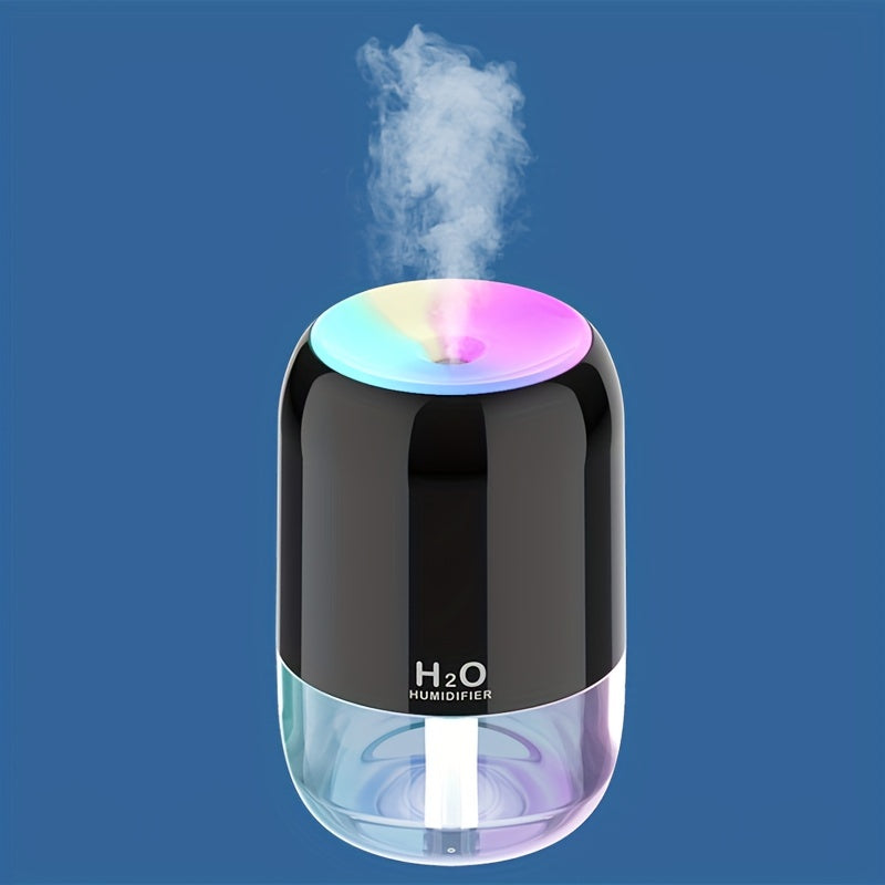 1pc Color Night Light Silent Humidifier, USB Portable Mini Office Desktop Car Humidifier with Scented Diffuser. Suitable for Skin Moisturizing, Hydrating. Auto Shut Off, 2 Spray Modes. Great Holiday Gift for Students.