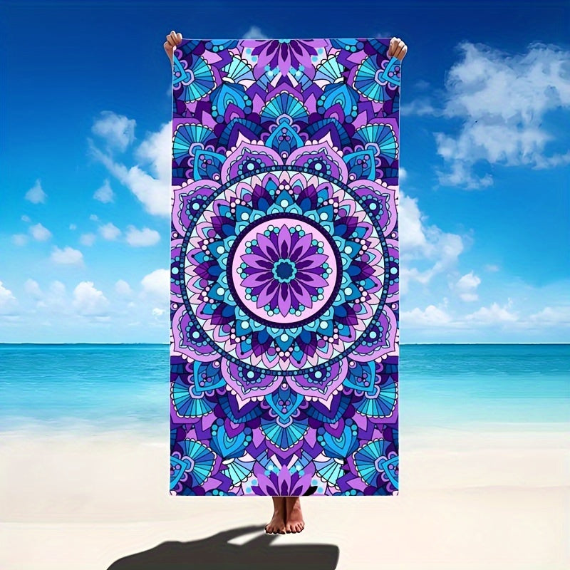 Bohemian Sand Protection Beach Towel in various sizes: 49.53x99.06cm, 69.85x139.7cm, 79.76x159.77cm, 89.92x179.83cm - Quick-dry.